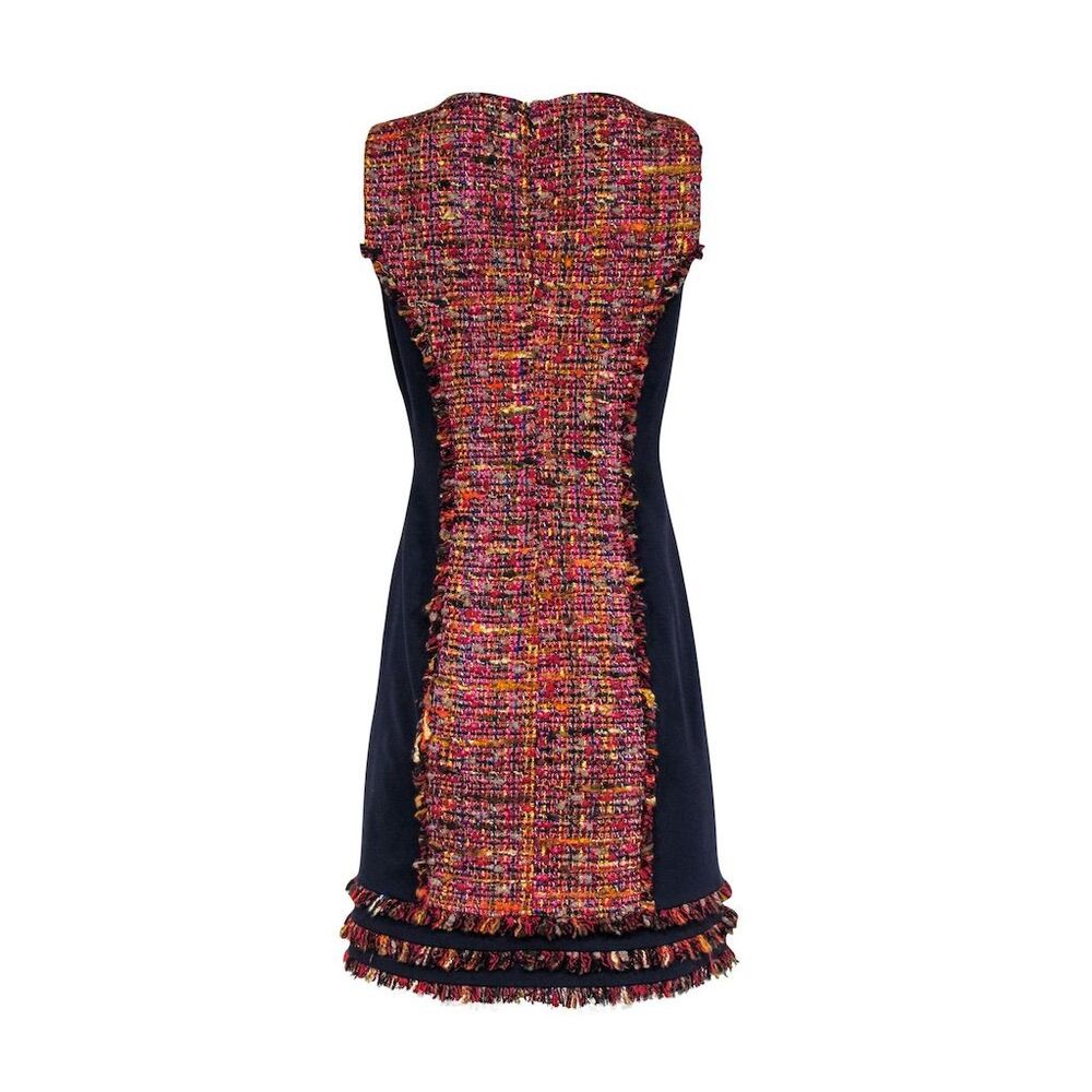 Diane von Furstenberg Jacey Tweed Shift Dress M Multicolor Sleeveless - Picture 3 of 6